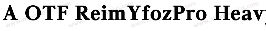 A OTF ReimYfozPro Heavy字体转换